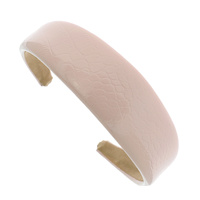 STATEMENT PATENT FAUX VEGAN CROCODILE LEATHER SOLID COLOR HEADBAND