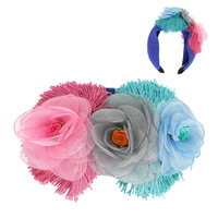 MESH ROSE BOUQUET HEADBAND