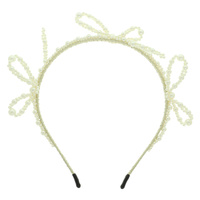 WHITE PEARL EMBELLISHED METAL HEADBAND