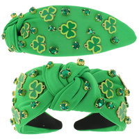 ST PADDYS THEME TOP KNOT HEADBAND