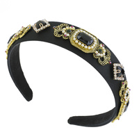 BAROQUE JEWELED VELVET HEADBAND