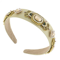 BAROQUE JEWELED VELVET HEADBAND