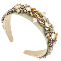 CRYSTAL EMBELLISHED BAROQUE  JEWELED HEADBAND