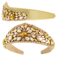 ORNATE FLORAL JEWEL EMBELLISHED HEADBAND