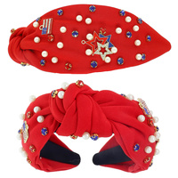 JEWELED AMERICAN FLAG HEADBAND