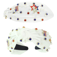 JEWELED AMERICAN FLAG HEADBAND