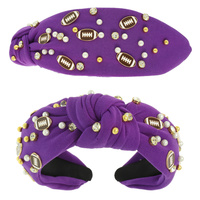 FOOTBALL THEME TOP KNOTTED HEADBAND