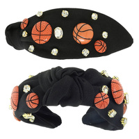 BASKETBALL THEME JEWELED HEADBAND