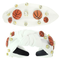BASKETBALL THEME JEWELED HEADBAND
