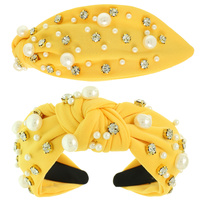 FAUX FELT CORDUROY TOP KNOTTED HEADBAND