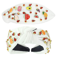 FRUIT THEME TOP KNOTTED HEADBAND