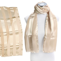SATIN STRIPE WREATH NECKERCHIEF SCARF