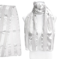 SATIN STRIPE WREATH NECKERCHIEF SCARF