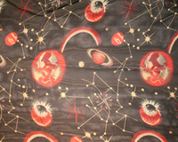 Chiffon Scarf With Planets And Constellation Pattern Print Hg7320Dz