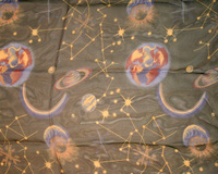 Chiffon Scarf With Planets And Constellation Pattern Print Hg7321Dz
