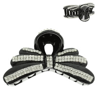RHINESTONE PAVE BOW HAIR CLAW CLIP