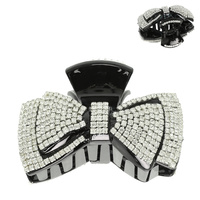 RHINESTONE PAVE BOWTIE HAIR CLAW CLIP