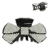 RHINESTONE PAVE BOWTIE HAIR CLAW CLIP