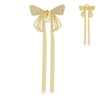 CRYSTAL BUTTERFLY DANGLE PONYTAIL HAIR CLAW CLIP