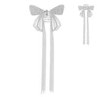 CRYSTAL BUTTERFLY DANGLE PONYTAIL HAIR CLAW CLIP