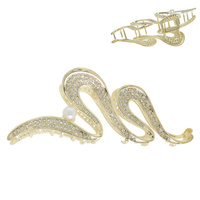TEXTURED METALLIC WAVY HAIR CLAW CLIP