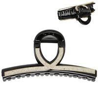 RHINESTONE PAVE SINGLE LOOP HAIR CLAW CLIP