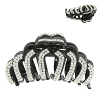 RHINESTONE PAVE ARCH HAIR CLAW CLIP
