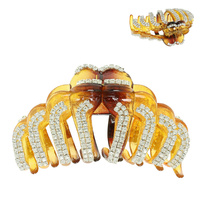 RHINESTONE PAVE ARCH HAIR CLAW CLIP