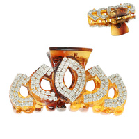 RHINESTONE PAVE TEAR DROP CLIP HAIR CLAW CLIP