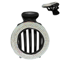RHINESTONE PAVE OPEN CIRCLE HAIR CLAW CLIP