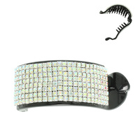 RHINESTONE EMBELLISHED BANANA HAIR CLIP