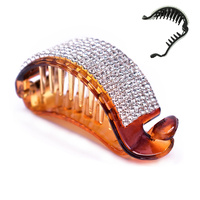 RHINESTONE EMBELLISHED BANANA HAIR CLIP