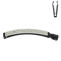 CRYSTAL RHINESTONE ACRYLIC BANANA HAIR CLIP