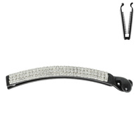 CRYSTAL RHINESTONE ACRYLIC BANANA HAIR CLIP