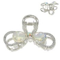 FASHION JEWELED THREE LOOP BOW HAIR CLAW CLIP