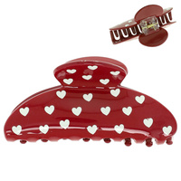 VALENTINE THEME HAIR CLAW CLIPS