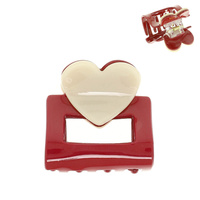 VALENTINE HEART HAIR CLAW CLIP