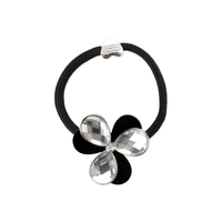 Acrylic Flower With Stones Elastic Ponytail Holder Hsy5004R