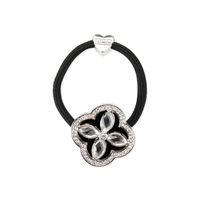 Acrylic Flower With Stones Elastic Ponytail Holder Hsy5010R