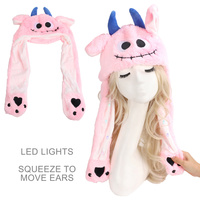 HALLOWEEN CHARACTER LED MOVABLE EARS HAT