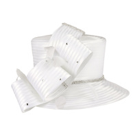 WHITE CLASSIC DERHAT WITH FEATHERS