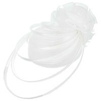 DRESSY ROSE PILLBOX BRAID HAT WITH FLOATING RIBBON TRIM