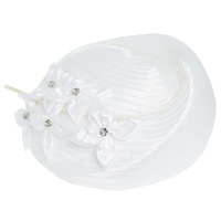 FLORAL METALLIC DRESSY PILL BOX BRAID HAT