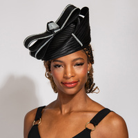 RIBBON METALLIC DRESSY PILL BOX BRAID HAT