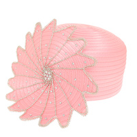 RHINESTONE STARBURST PAPPER BRAID PILL BOX HAT