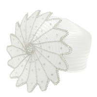 RHINESTONE STARBURST PAPPER BRAID PILL BOX HAT