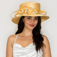 RHINESTONE LOOP FEATHER PAPPER BRAID HAT