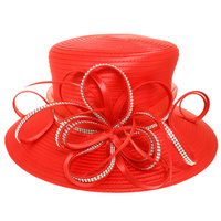 RHINESTONE LOOP FEATHER PAPPER BRAID HAT