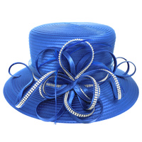 RHINESTONE LOOP FEATHER PAPPER BRAID HAT