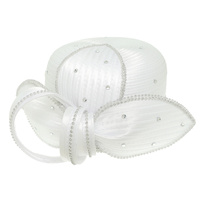 RHINESTONE PETAL PAPPER BRAID PILL BOX HAT